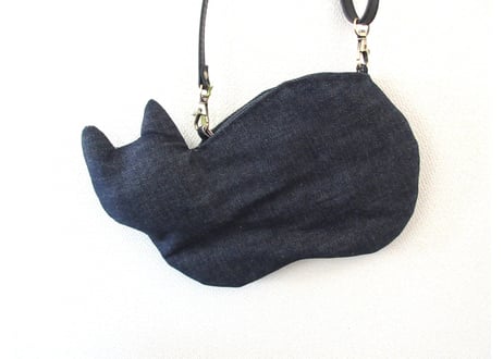 新作＊斜め掛け デニムの仔猫バッグ＊シンプルシルエット