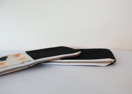 【SALE 1200→1000円！】てぬぐい平ポーチ＊カラフル猫たち