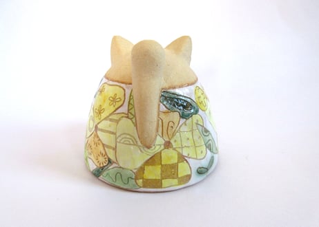 安藤喜代子 パッチワーク猫のカップ＊イエロー