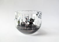 極楽寺がらす工房　kirie 月夜のグラスA 乾杯！