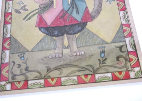 横山裕子　額絵「シンバル猫」