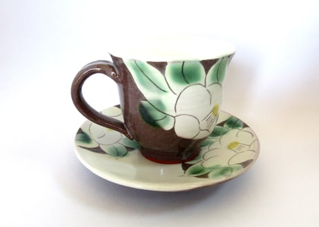 中川守雄　白椿のコーヒーカップB