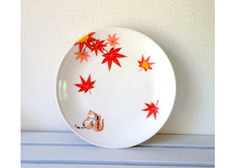 京焼・小手鞠窯 コーヒーカップ紅葉＊ミケとトラ