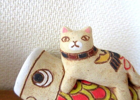 kuu 鯉のぼりと猫＊赤