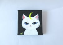 なつめみちこ 猫の肖像画【白猫】