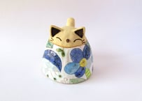 安藤喜代子 パッチワーク猫のカップ＊ブルーA