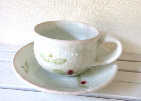 巌陶房 赤い実のコーヒーカップＡ