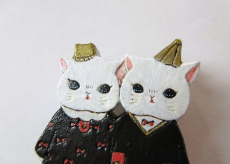 chaconoa 猫のブローチ＊にこいちにゃんこ