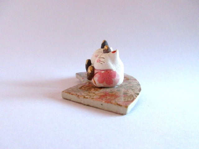 豊大窯 台付き・友禅豆雛C | コーヒー豆と雑貨の店 豆ねこ