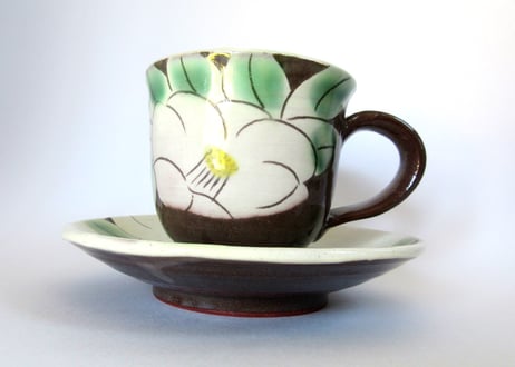 中川守雄　白椿のコーヒーカップA