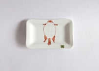 九谷焼 東早苗 長角小皿【満腹】C