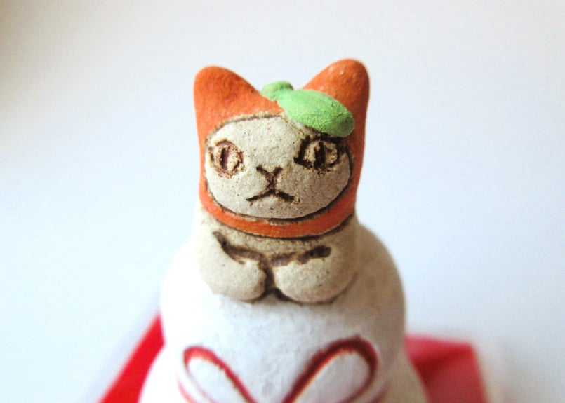 kuu ねこがのっている鏡餅A | コーヒー豆と雑貨の店 豆ねこ