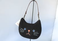 haruru＊woolfelt　ねこポーチ＊黒猫