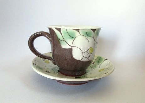 中川守雄　白椿のコーヒーカップA