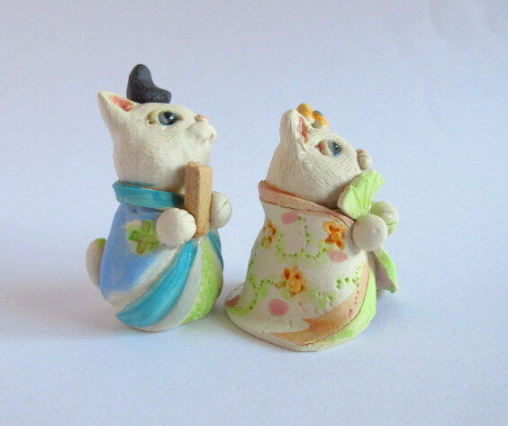 猫のお雛様　ねこ陶雛【大】立ち雛　♡m(=✧ω✧=)m♡ 猫のお雛様 ねこ陶雛【大】立ち雛 ♡m(=✧ω✧=)