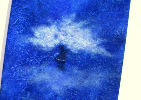 かつきかずお 額装絵画＊夜桜をふたりで