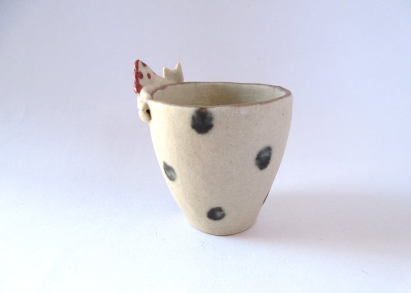 工房113 阪井ひとみ スーパーネコのおちょこ＊小A | コーヒー豆と雑貨
