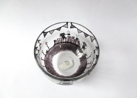 極楽寺がらす工房　kirie 月夜のグラスB 乾杯！