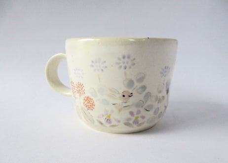 樫村恭子 うさぎと野の花のマグカップC