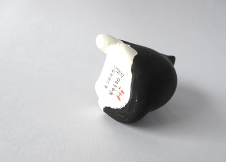 なつめみちこ 猫の置物 うまうまにゃんこ＊ハチワレ