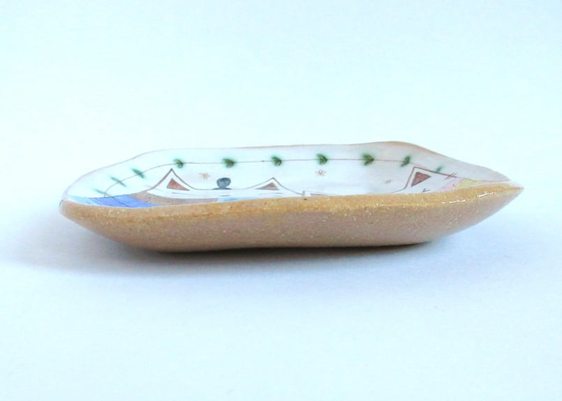 安藤喜代子 ねこの雛絵皿 | コーヒー豆と雑貨の店 豆ねこ