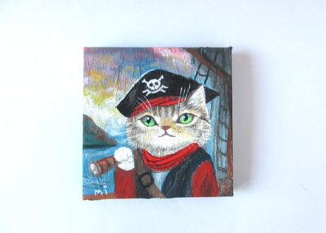 なつめみちこ 原画　海の猫【パイレーツ猫】