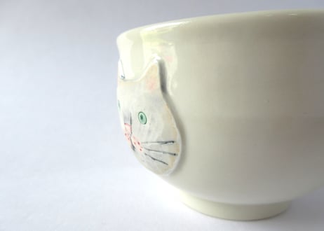 草舟　金子佐知恵 猫の丸湯呑②