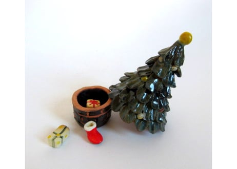 島田ゆみこ＊クリスマスツリーとネコB
