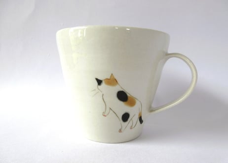 ヒロロ工房　マグカップ＊三毛猫と黒猫