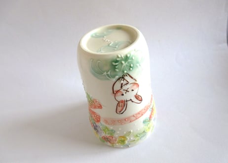 内藤加奈子　ねことうさぎのフリーカップC