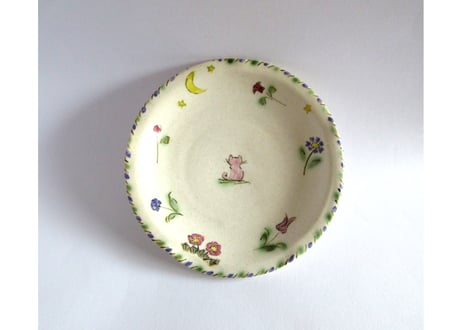 早川ゆかこ　コーヒーカップ＊猫とお花とお月さまD