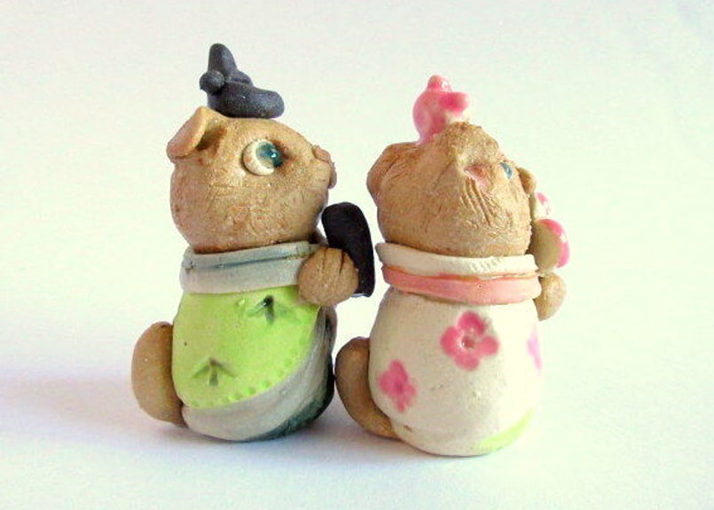 猫のお雛様　ねこ陶雛【大】立ち雛　♡m(=✧ω✧=)m♡ m(=✧ω✧=)m✧ ✧ ✧ 立ち雛 猫ひな 【公式通販】