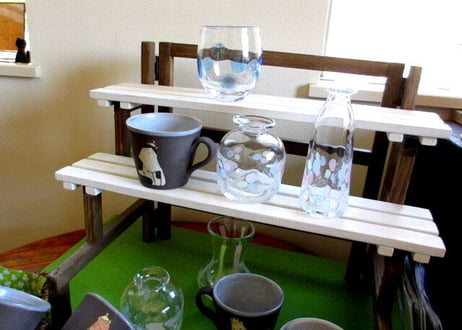 Glass Studio BiBi＊つたの葉花器＊のっぽB