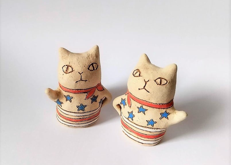 kuu＊アメリカネコ 右手上げ／左手上げ | コーヒー豆と雑貨の店 豆ねこ