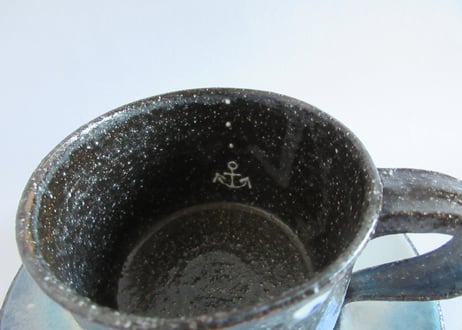 奥田茜　猫のコーヒーカップA＊お魚と猫