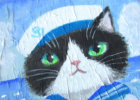 なつめみちこ 原画　海の猫【セーラー猫】
