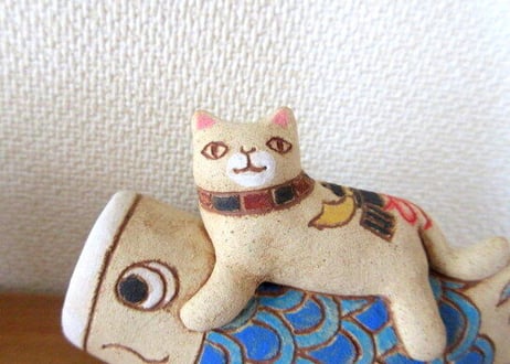 kuu 鯉のぼりと猫＊青