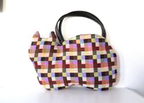 スペイン産ゴブラン生地　ネコバッグ＊ パッチワークネコちゃん