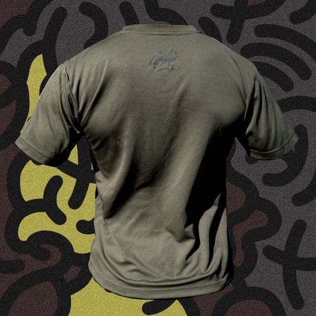 WICKY LOGO DRY V NECK T KHAKI