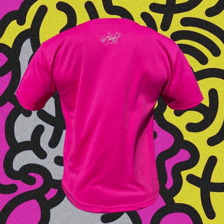WICKY LOGO DRY V NECK T PINK