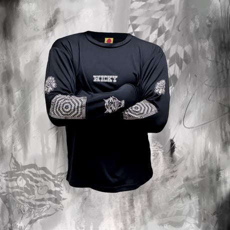 ROSE AND TIGER SPRIT LONG SLEEVE DRY T-SHIRTS BLACK