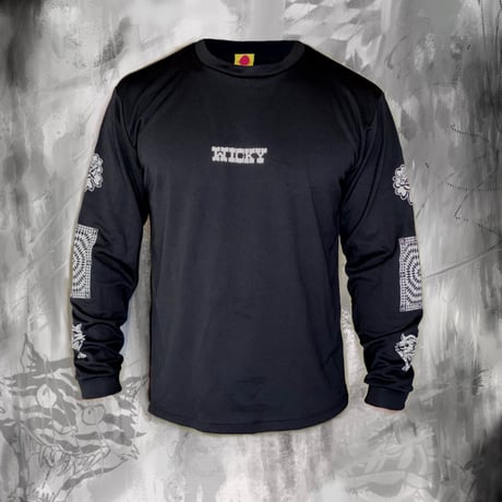 ROSE AND TIGER SPRIT LONG SLEEVE DRY T-SHIRTS BLACK