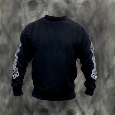 CLASSIC CIRCLE ART PULLOVER- BLACK -