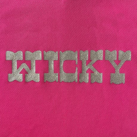 WICKY LOGO DRY V NECK T PINK