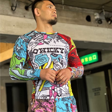 WICKY ×MANTO RUSH GUARD  ’special collaboration’  THE RING VIVID RUSHGUARD
