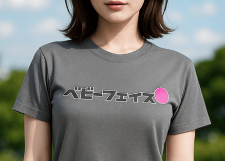 ベビーフェイス○ カタカナドライTシャツ