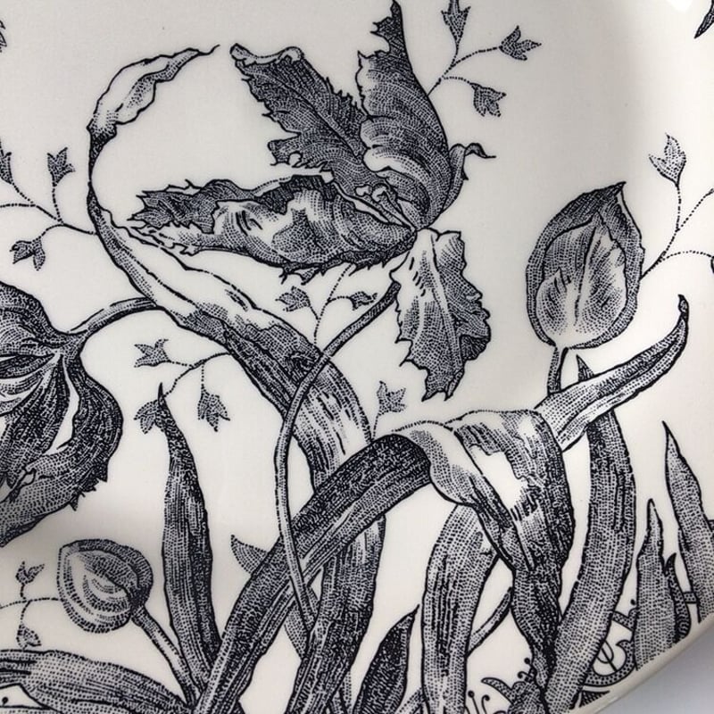 GIENジアン チューリップ・ノワール ディナープレート ф27.4