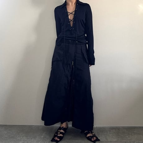 00's zip cargo skirt (black)　No. V260010