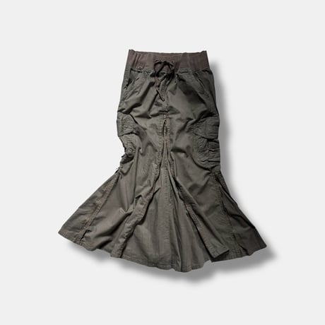 00's zip cargo skirt (khaki)　No. V260011