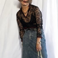 Ribbon lace blouse　No. V240016